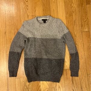 Grey gradient men’s Lachlan knit cotton sweater size small
